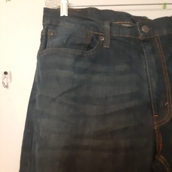 Levi's 541 Athletic Taper Stretch Mens Jeans 36x30 Dark Blue Whiskers 5 Pocket - Picture 2 of 8